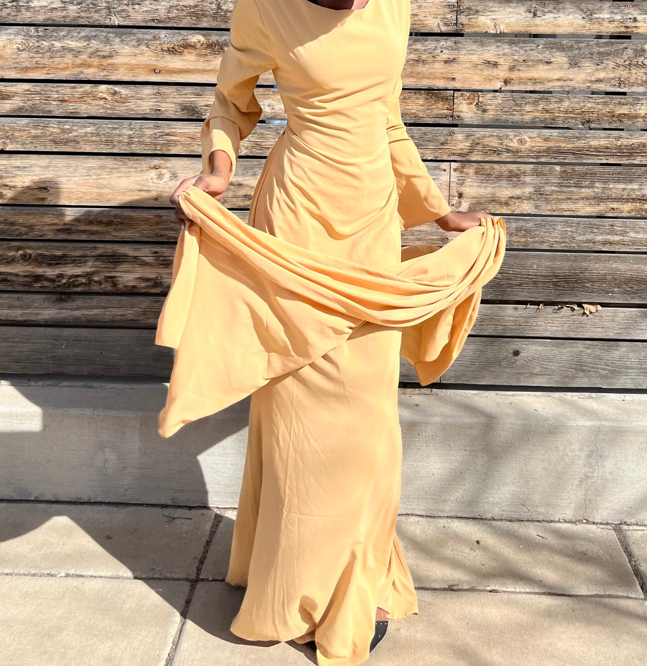 Samira Chiffon Maxi Dress in Nude