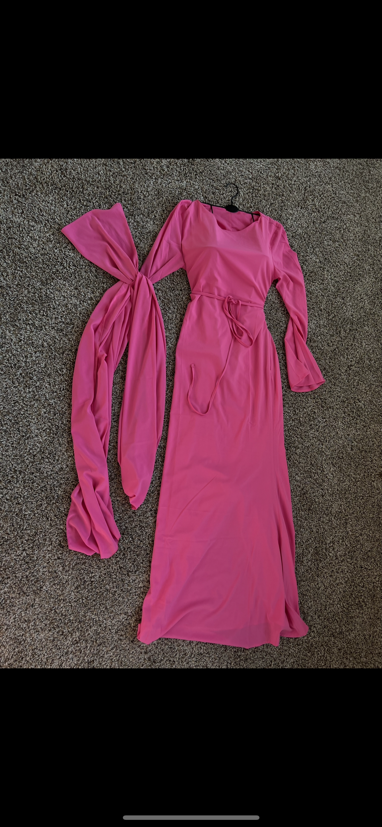 “Samira” Chiffon Maxi Dress in Pink
